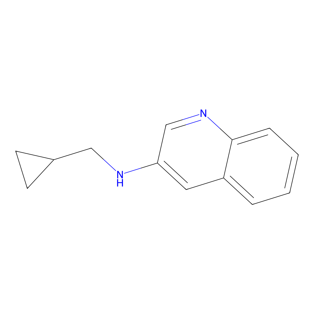 N-(cyclopropylmethyl)quinolin-3-amine molecular structure, CAS 1156207-41-8