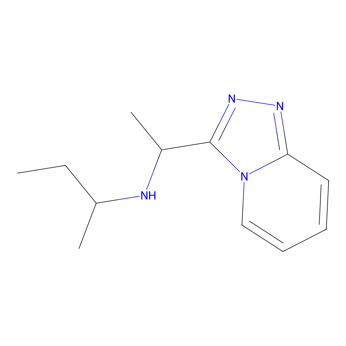 (Butan-2-yl)(1-{[1,2,4]triazolo[4,3-a]pyridin-3-yl}ethyl)amine molecular structure, CAS 1156212-02-0