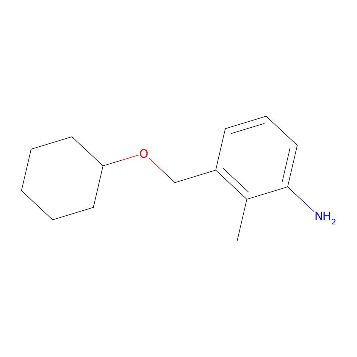 3-[(Cyclohexyloxy)methyl]-2-methylaniline molecular structure, CAS 1156219-53-2
