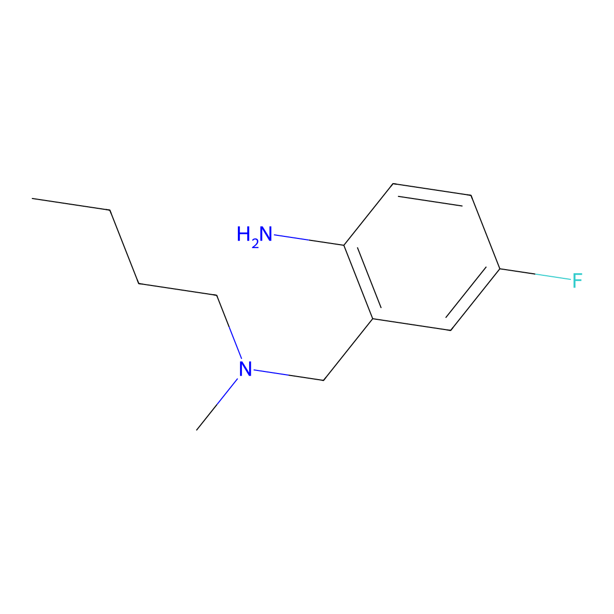 2-{[Butyl(methyl)amino]methyl}-4-fluoroaniline molecular structure, CAS 1156225-30-7