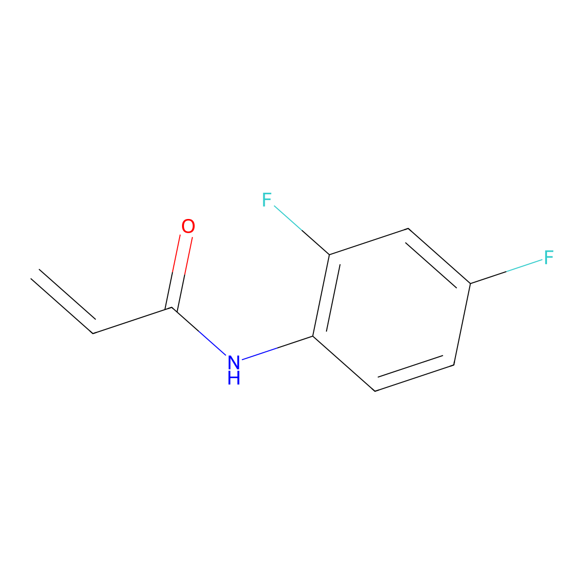 N-(2,4-difluorophenyl)prop-2-enamide molecular structure, CAS 1156229-12-7