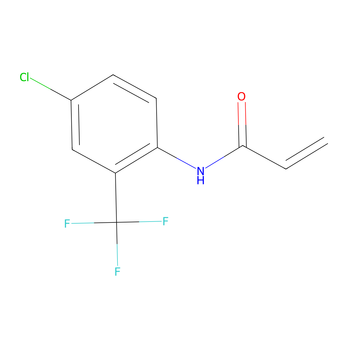 N-[4-chloro-2-(trifluoromethyl)phenyl]prop-2-enamide molecular structure, CAS 1156229-29-6