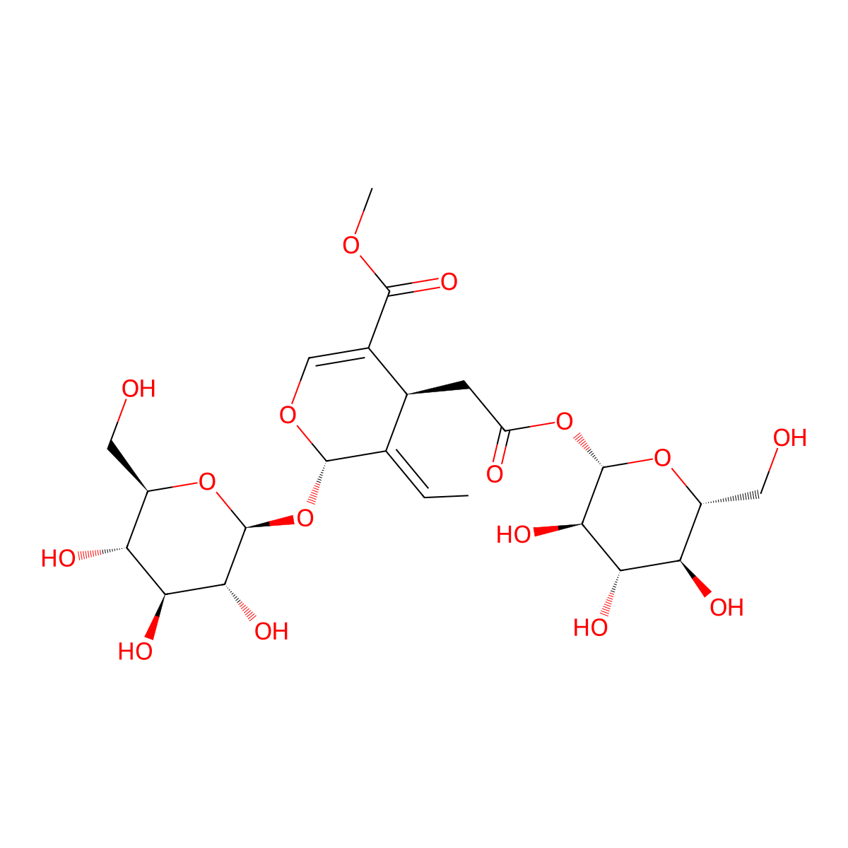 Methyl glucooleoside molecular structure, CAS 115623-36-4