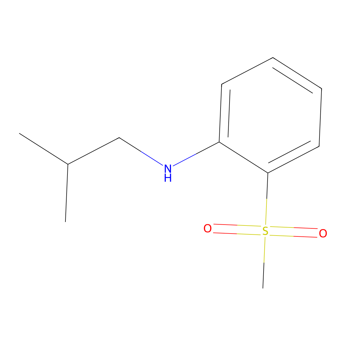 2-Methanesulfonyl-N-(2-methylpropyl)aniline molecular structure, CAS 1156233-57-6