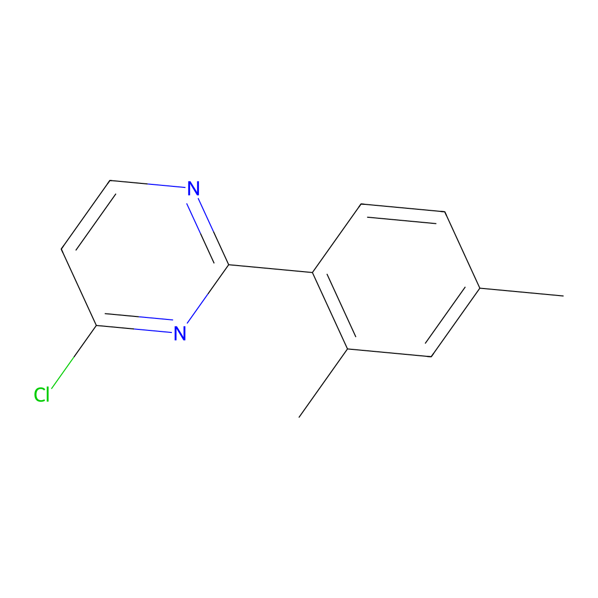4-Chloro-2-(2,4-dimethylphenyl)pyrimidine molecular structure, CAS 1156233-65-6