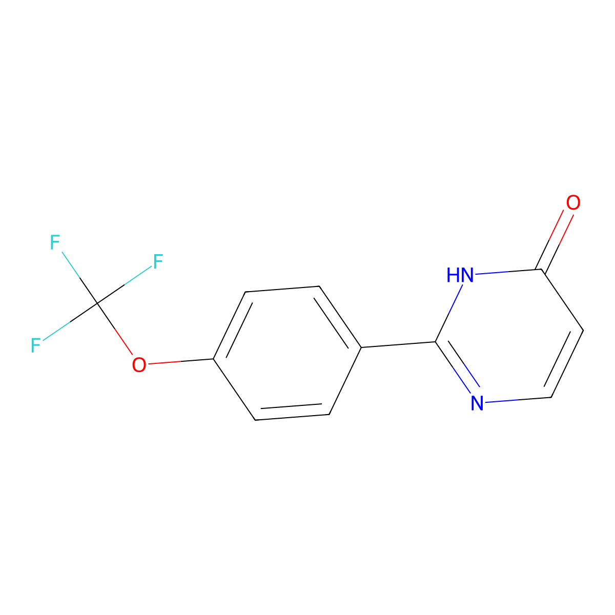 2-[4-(Trifluoromethoxy)phenyl]-3,4-dihydropyrimidin-4-one molecular structure, CAS 1156235-95-8