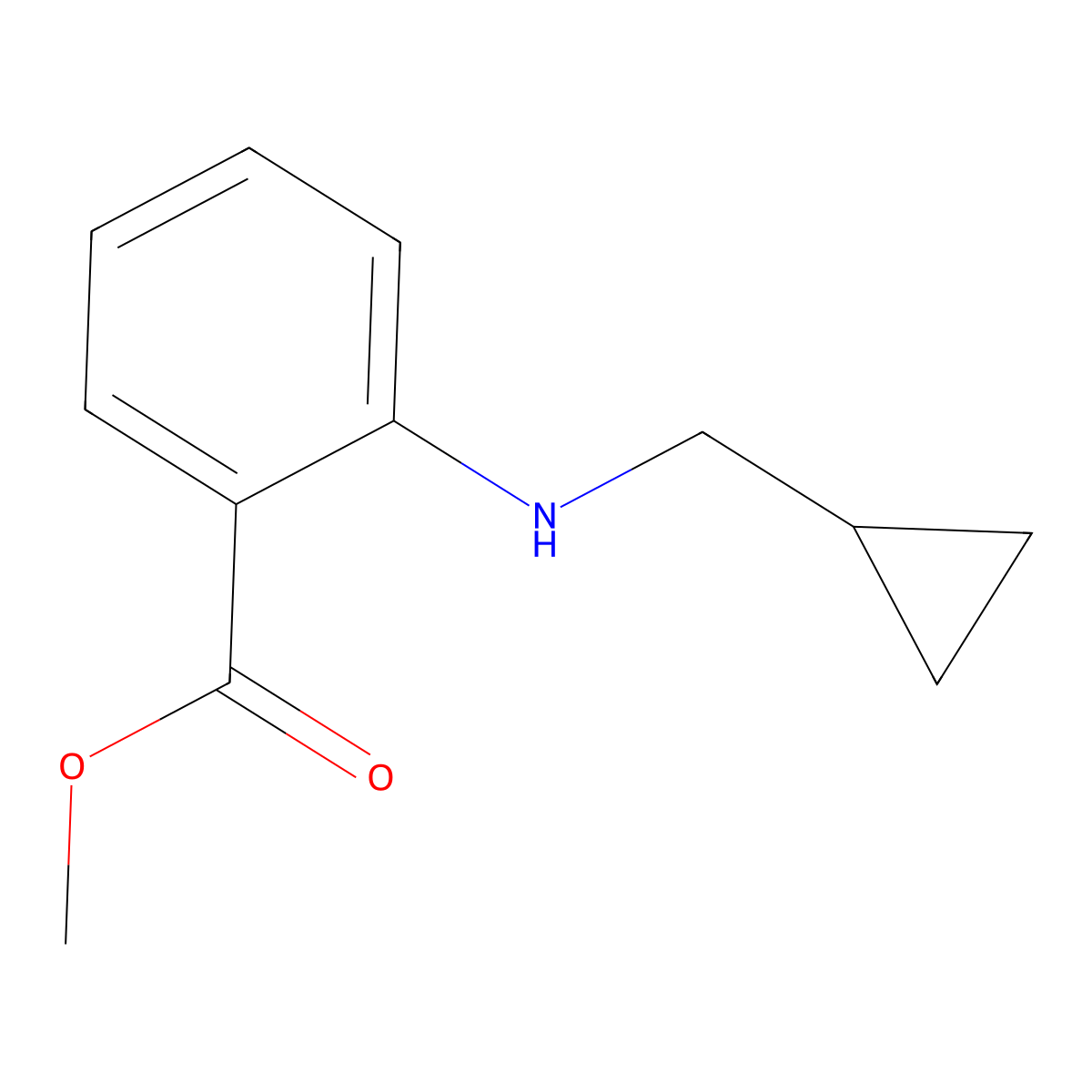 Methyl 2-[(cyclopropylmethyl)amino]benzoate molecular structure, CAS 1156236-97-3