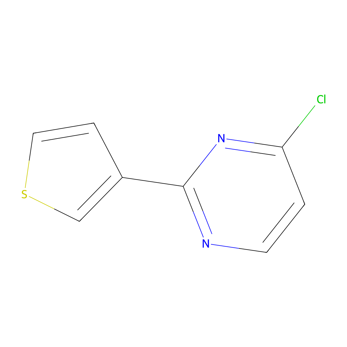 4-Chloro-2-(thiophen-3-YL)pyrimidine molecular structure, CAS 1156237-51-2