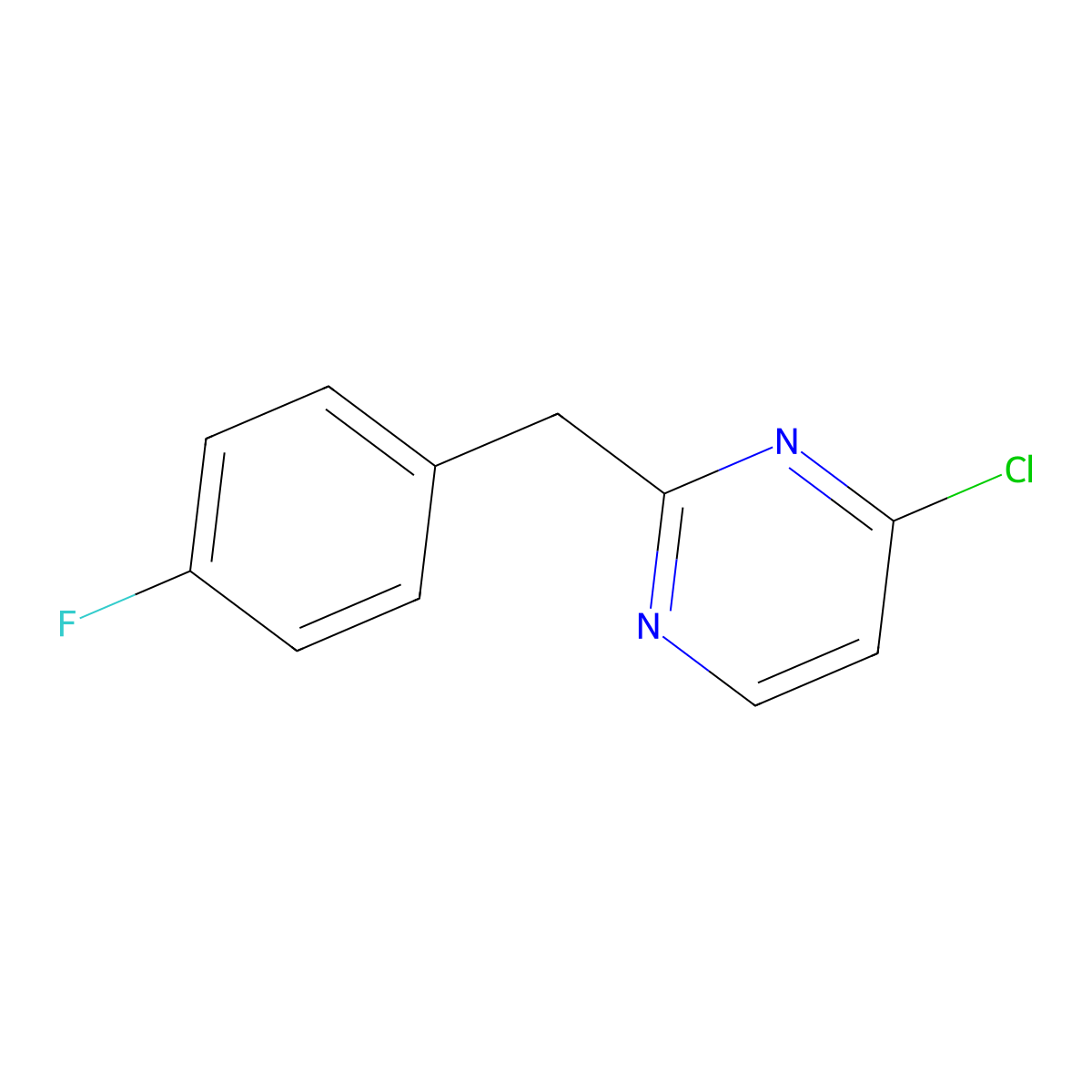 4-Chloro-2-[(4-fluorophenyl)methyl]pyrimidine molecular structure, CAS 1156238-27-5