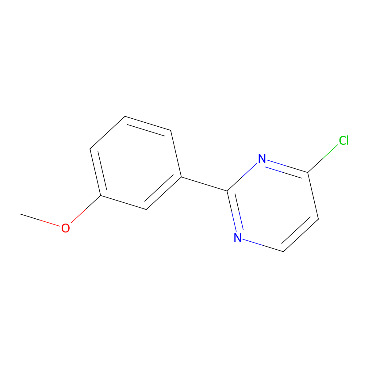 4-Chloro-2-(3-methoxyphenyl)pyrimidine molecular structure, CAS 1156238-51-5
