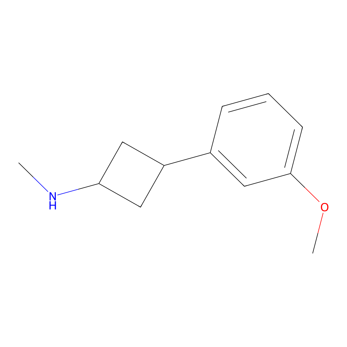 3-(3-methoxyphenyl)-N-methylcyclobutan-1-amine molecular structure, CAS 1156243-07-0
