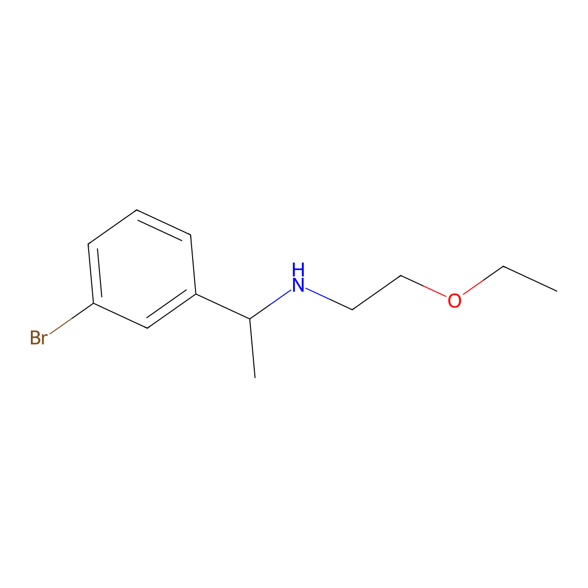 [1-(3-Bromophenyl)ethyl](2-ethoxyethyl)amine molecular structure, CAS 1156244-65-3