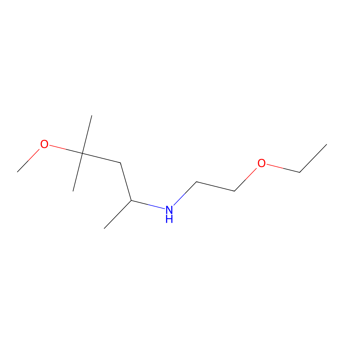 (2-Ethoxyethyl)(4-methoxy-4-methylpentan-2-yl)amine molecular structure, CAS 1156244-75-5