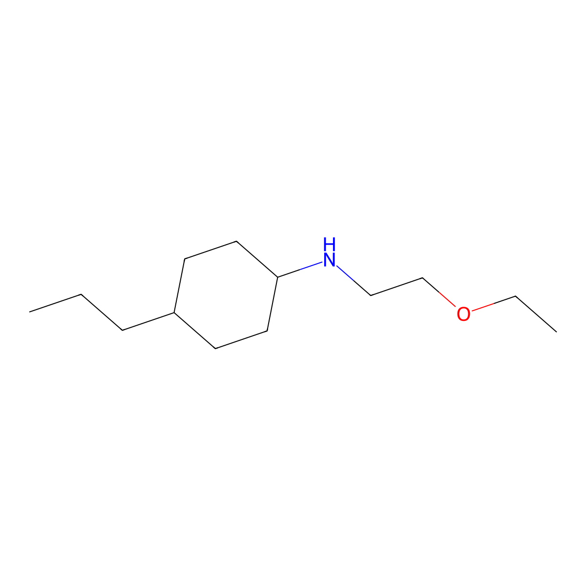 N-(2-ethoxyethyl)-4-propylcyclohexan-1-amine molecular structure, CAS 1156246-29-5