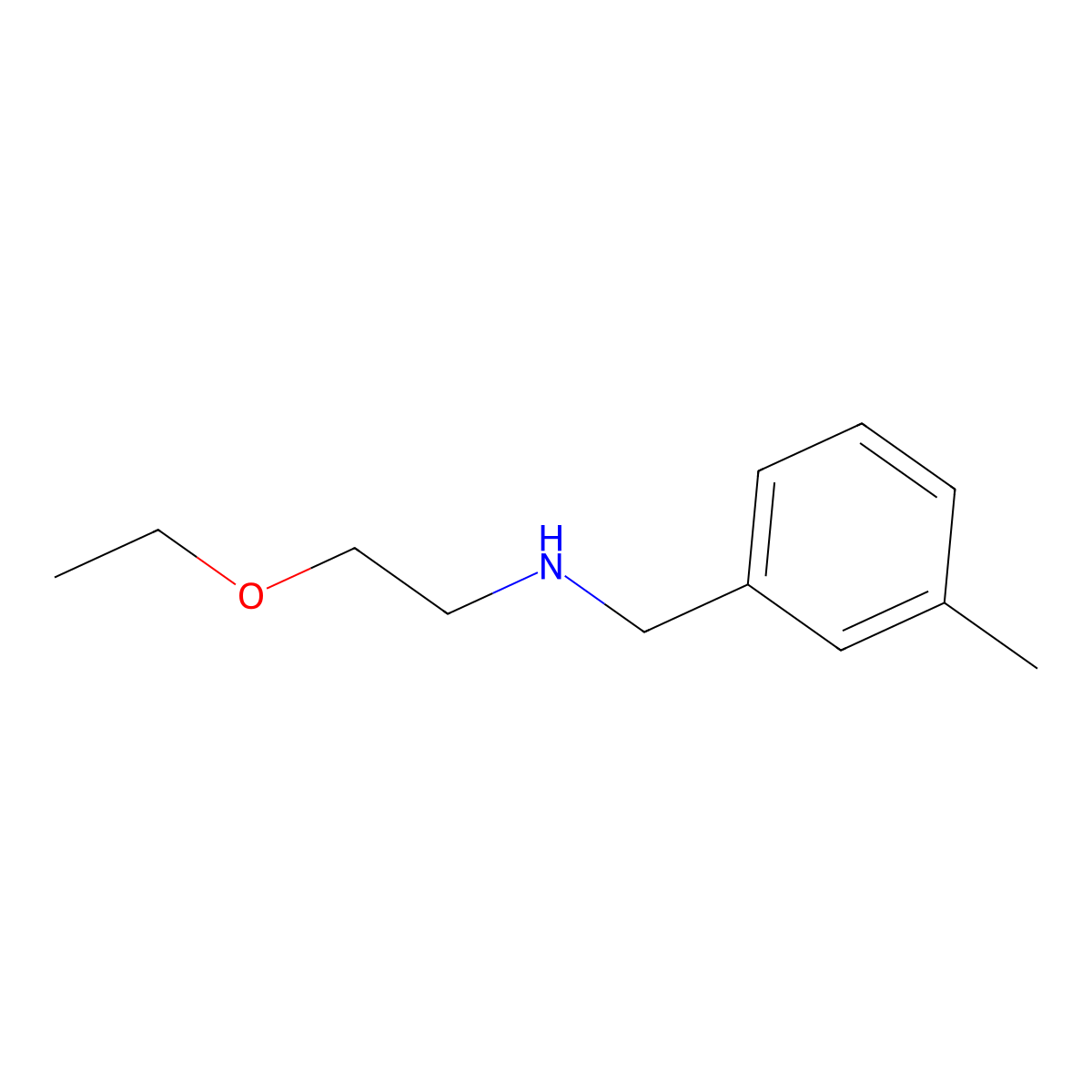(2-Ethoxyethyl)[(3-methylphenyl)methyl]amine molecular structure, CAS 1156246-99-9