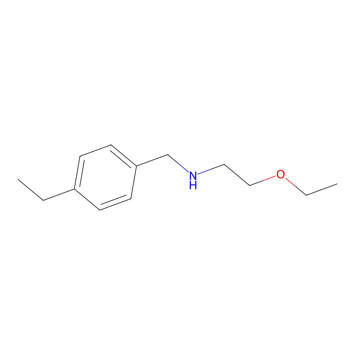 (2-Ethoxyethyl)[(4-ethylphenyl)methyl]amine molecular structure, CAS 1156247-00-5