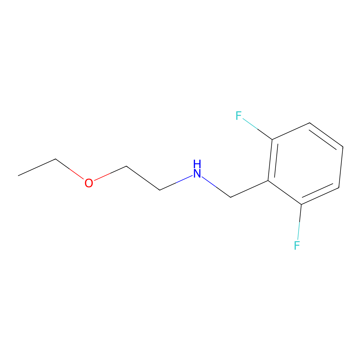[(2,6-Difluorophenyl)methyl](2-ethoxyethyl)amine molecular structure, CAS 1156247-06-1