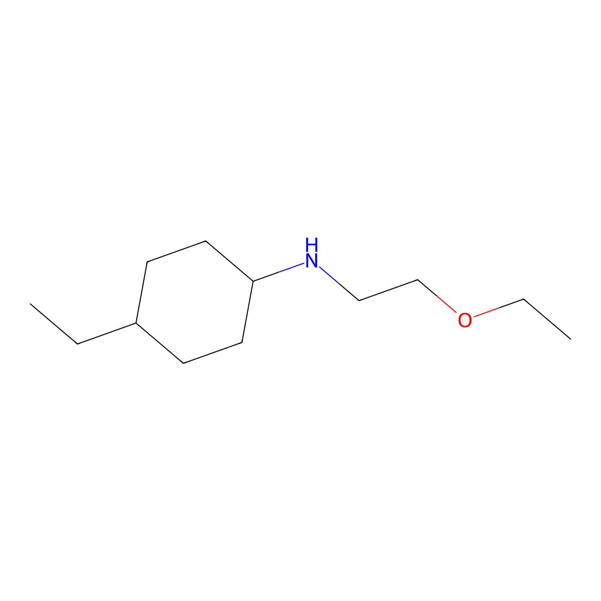 N-(2-ethoxyethyl)-4-ethylcyclohexan-1-amine molecular structure, CAS 1156247-13-0
