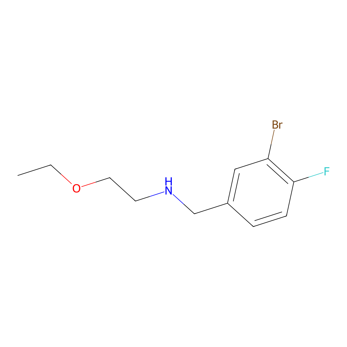 [(3-Bromo-4-fluorophenyl)methyl](2-ethoxyethyl)amine molecular structure, CAS 1156250-42-8