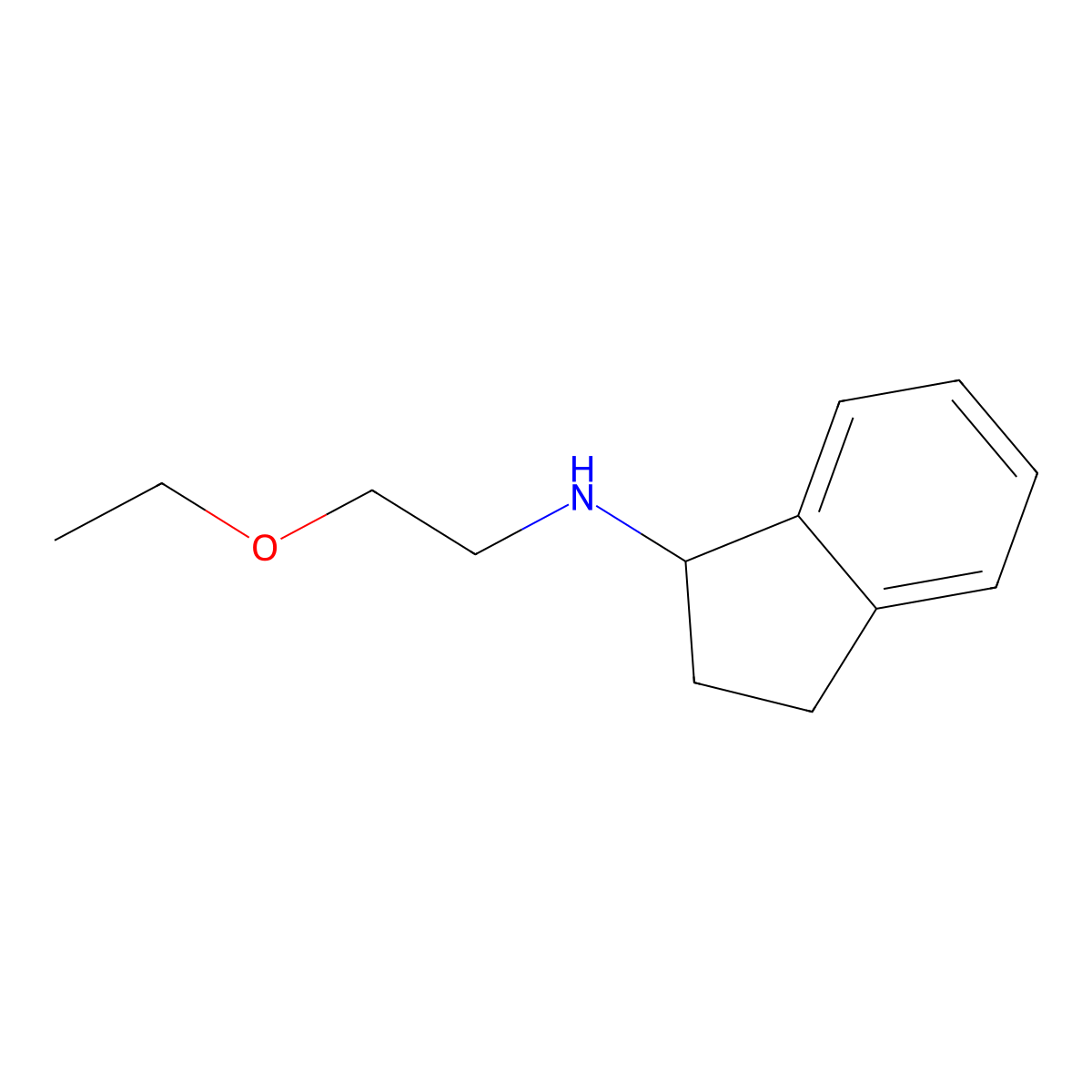 N-(2-ethoxyethyl)-2,3-dihydro-1H-inden-1-amine molecular structure, CAS 1156250-99-5