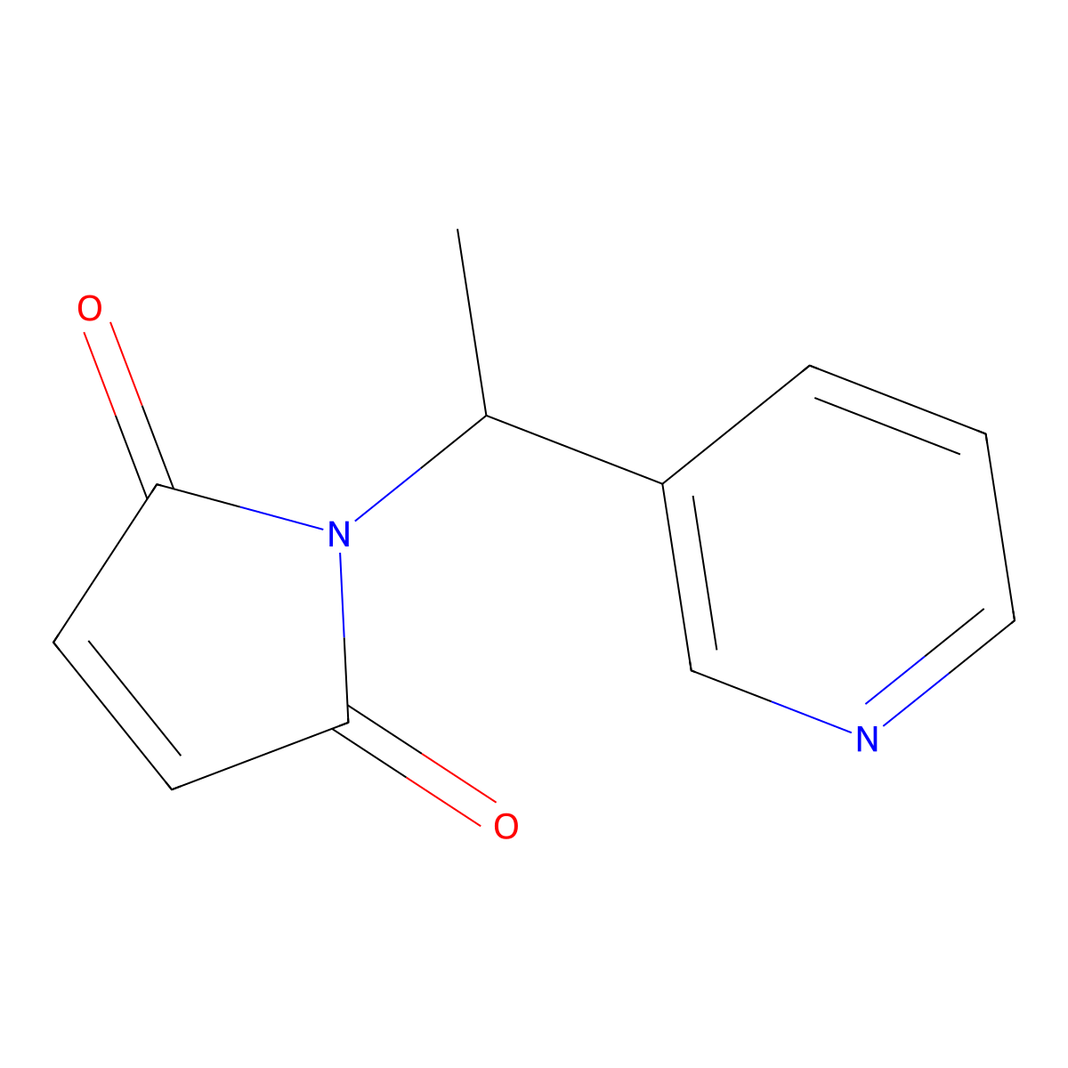 1-[1-(pyridin-3-yl)ethyl]-2,5-dihydro-1H-pyrrole-2,5-dione molecular structure, CAS 1156253-73-4