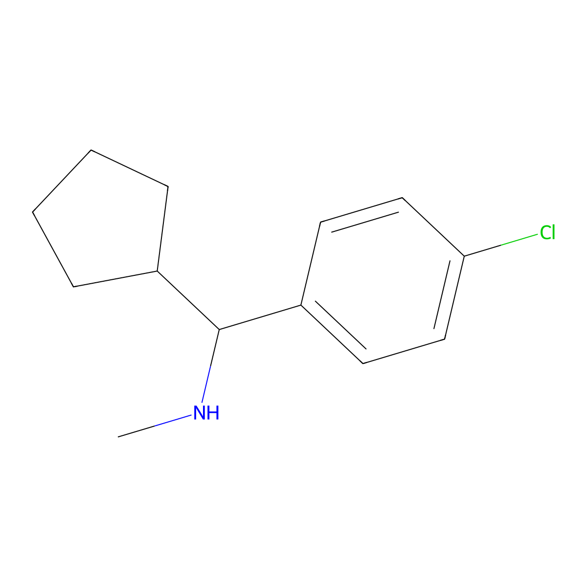 [(4-Chlorophenyl)(cyclopentyl)methyl](methyl)amine molecular structure, CAS 1156262-40-6