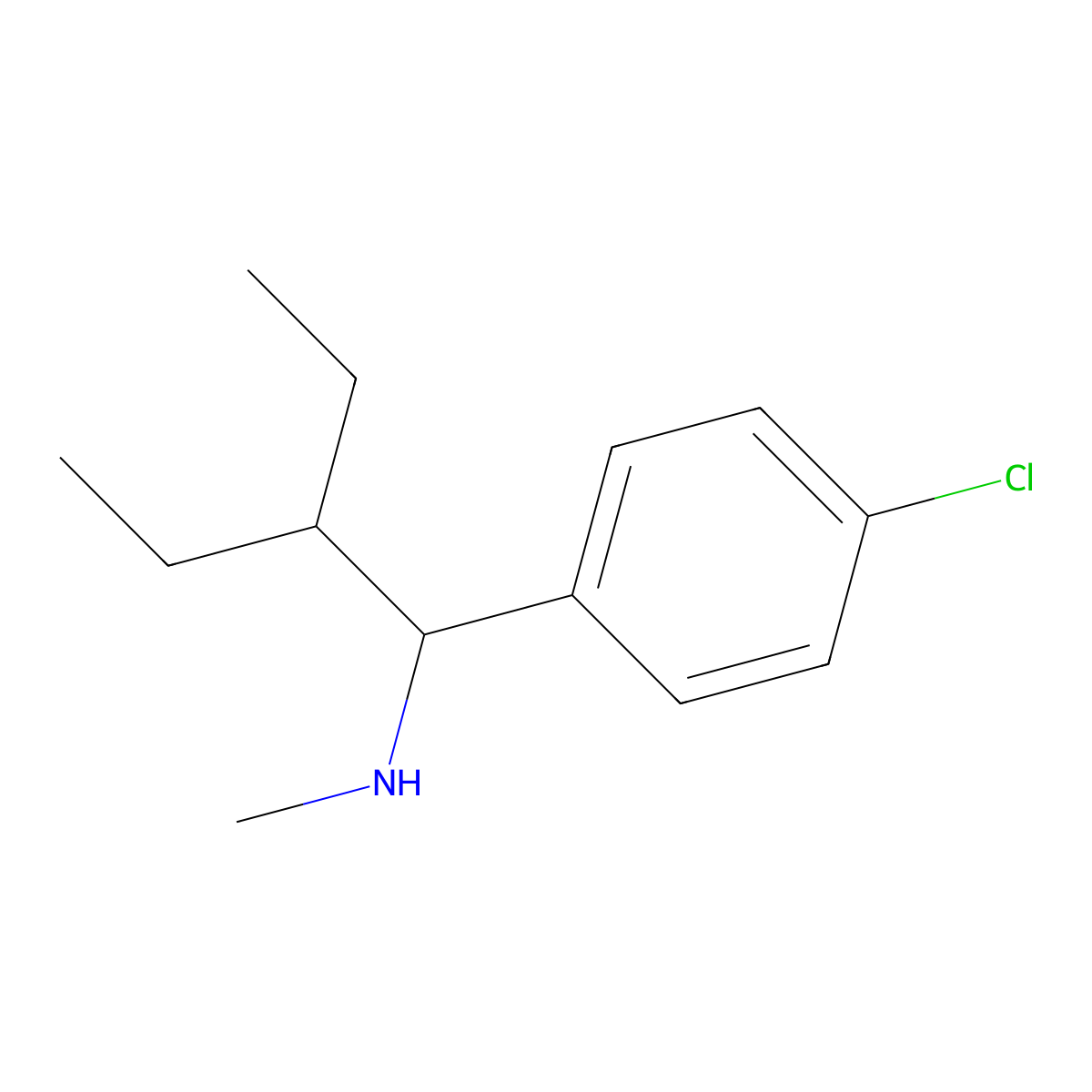 [1-(4-Chlorophenyl)-2-ethylbutyl](methyl)amine molecular structure, CAS 1156263-08-9