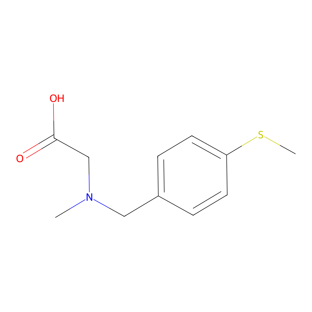 [Methyl-(4-methylsulfanyl-benzyl)-amino]-acetic acid molecular structure, CAS 1156268-50-6