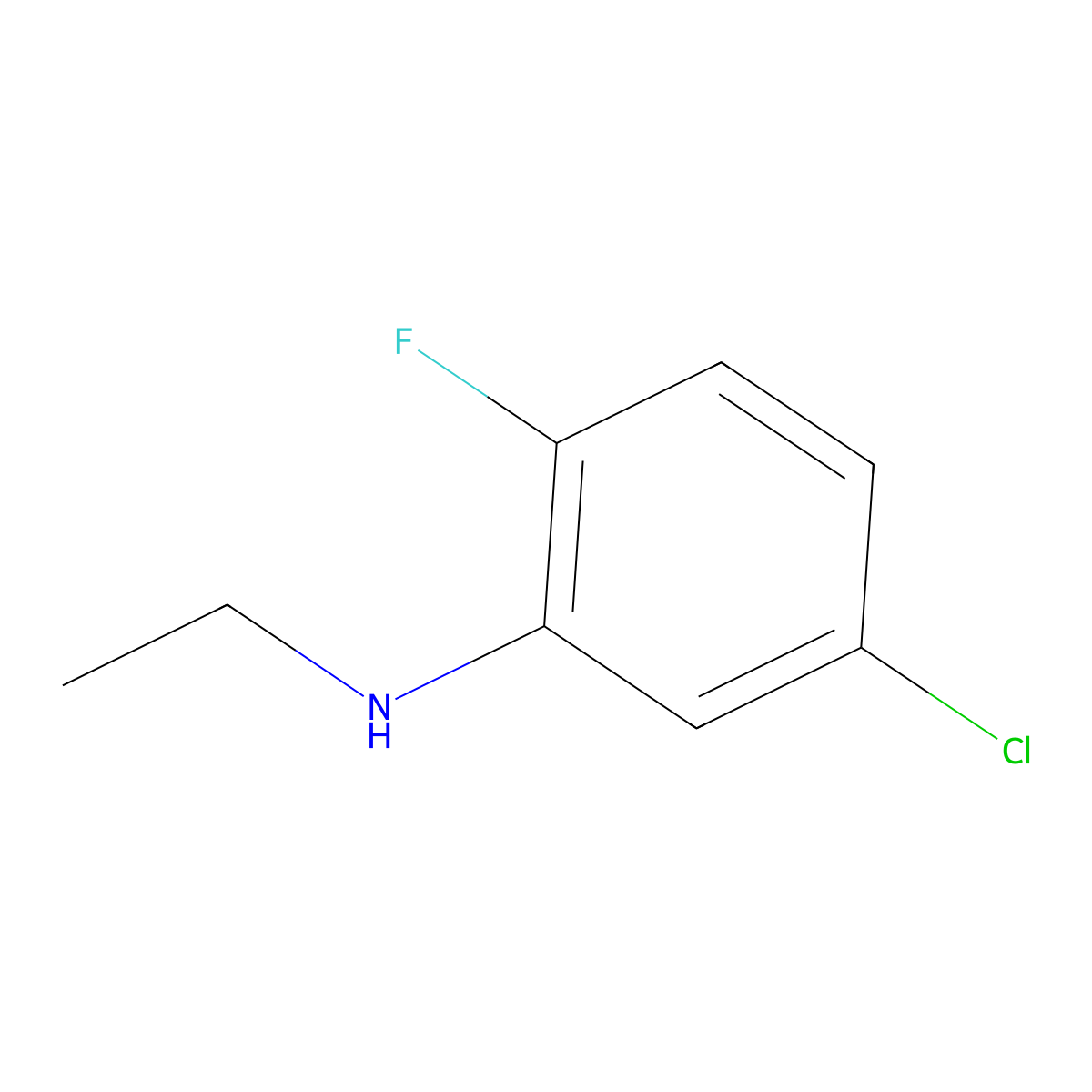 5-chloro-N-ethyl-2-fluoroaniline molecular structure, CAS 1156272-58-0