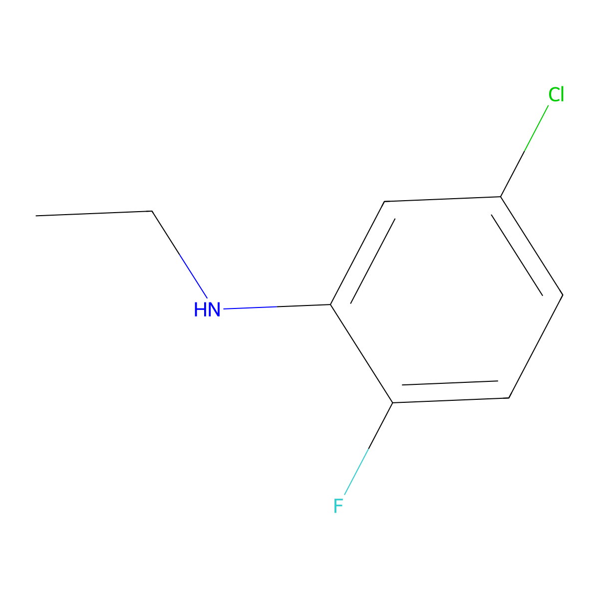 5-chloro-N-ethyl-2-fluoroaniline molecular structure, CAS 1156272-58-0