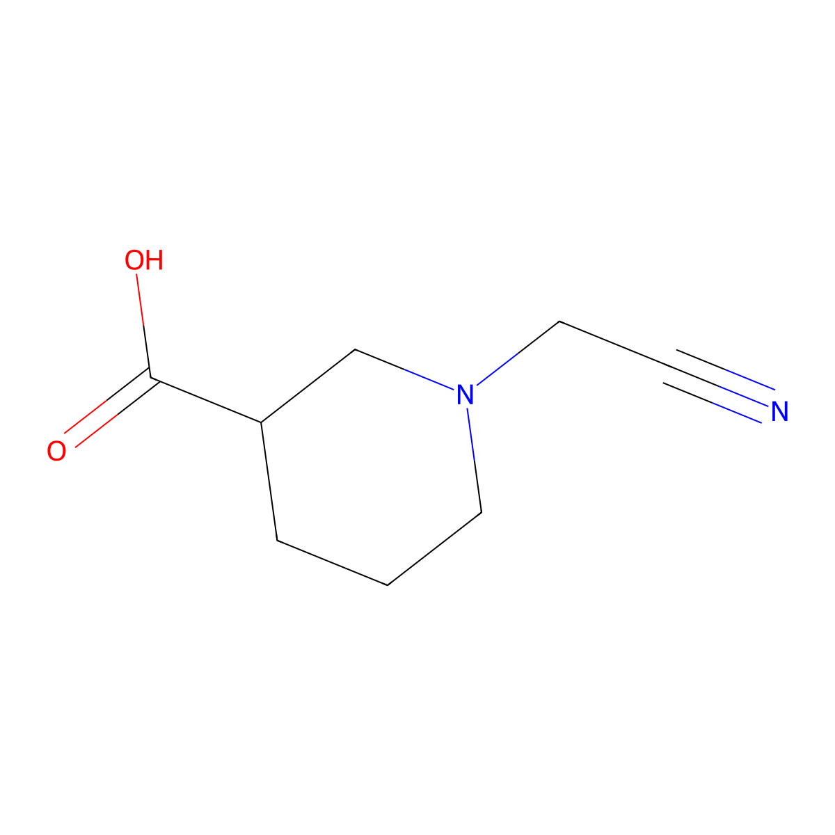 1-(Cyanomethyl)piperidine-3-carboxylic acid molecular structure, CAS 1156272-61-5