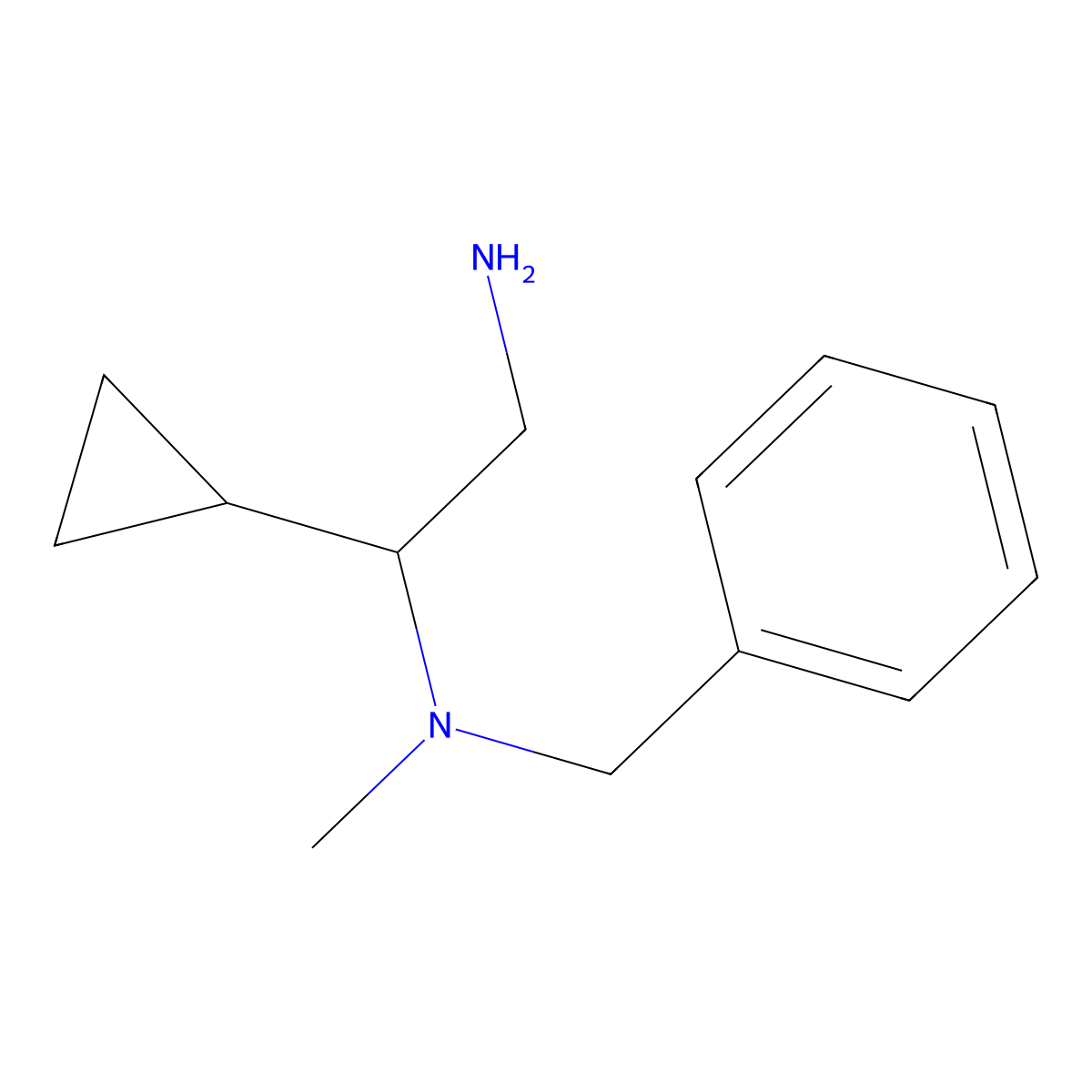 (2-Amino-1-cyclopropylethyl)(benzyl)methylamine molecular structure, CAS 1156274-66-6