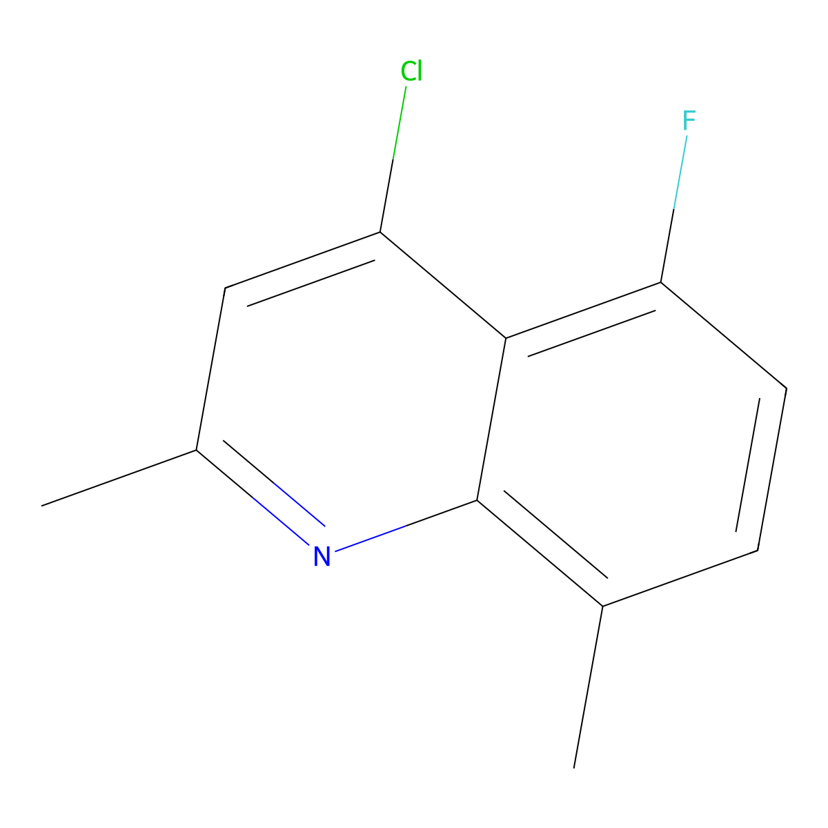 4-Chloro-5-fluoro-2,8-dimethylquinoline molecular structure, CAS 1156275-75-0