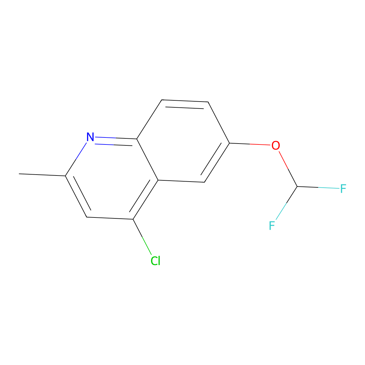 4-Chloro-6-(difluoromethoxy)-2-methylquinoline molecular structure, CAS 1156276-49-1