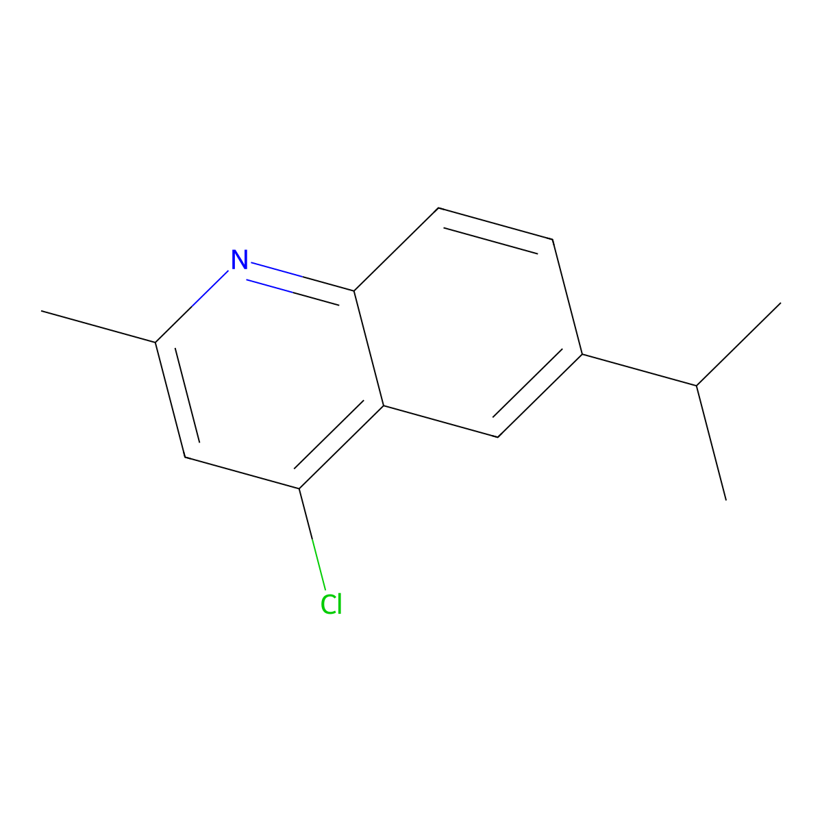 4-Chloro-6-isopropyl-2-methylquinoline molecular structure, CAS 1156277-03-0