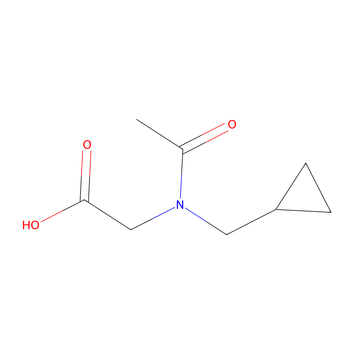 2-[N-(cyclopropylmethyl)acetamido]acetic acid molecular structure, CAS 1156279-35-4
