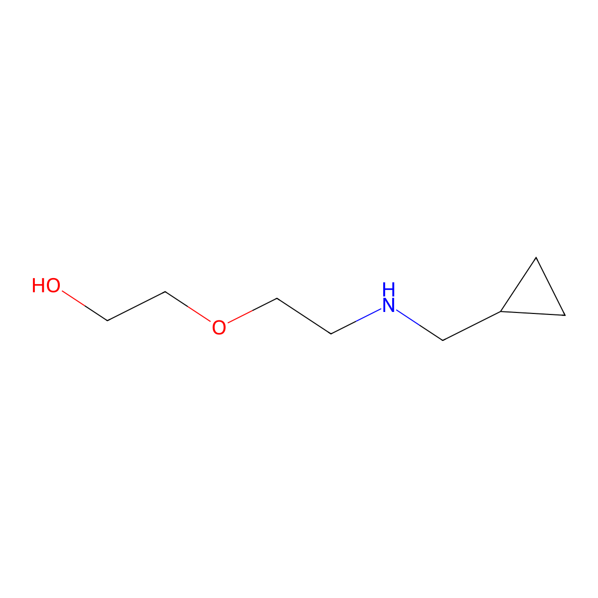 2-{2-[(Cyclopropylmethyl)amino]ethoxy}ethan-1-ol molecular structure, CAS 1156280-17-9