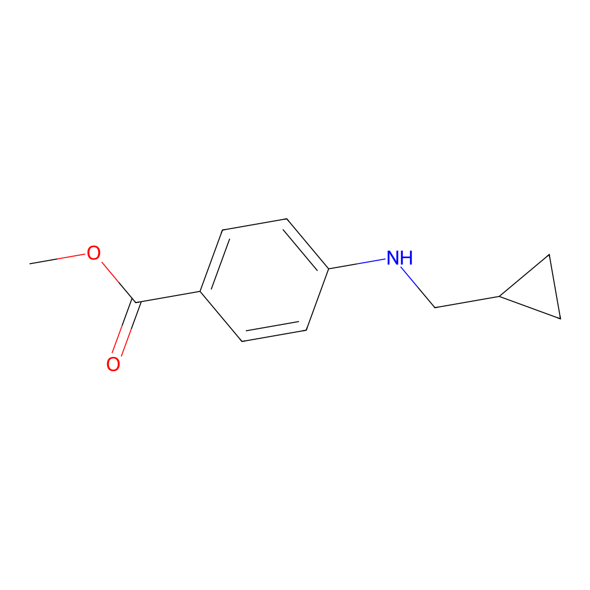 Methyl 4-((cyclopropylmethyl)amino)benzoate molecular structure, CAS 1156280-35-1