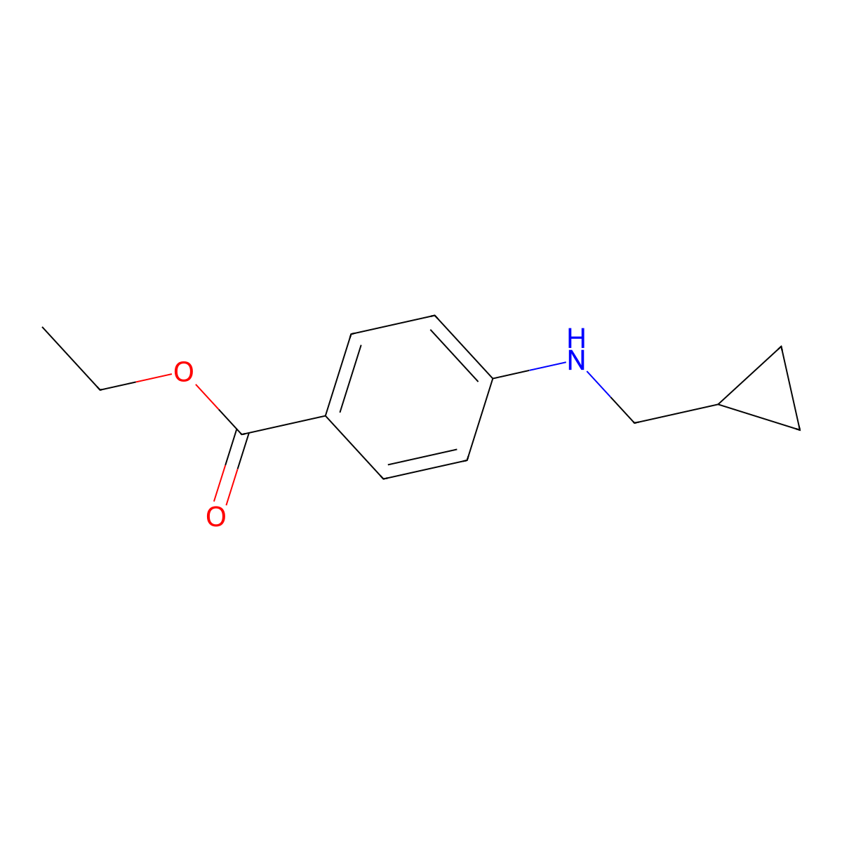 Ethyl 4-[(cyclopropylmethyl)amino]benzoate molecular structure, CAS 1156280-40-8