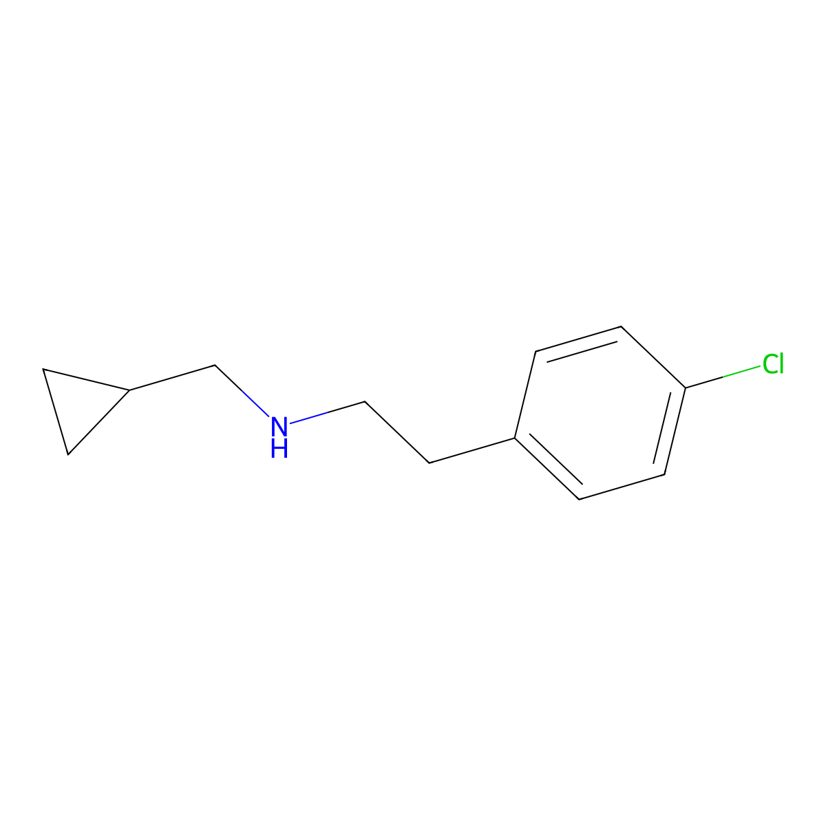 [2-(4-Chlorophenyl)ethyl](cyclopropylmethyl)amine molecular structure, CAS 1156283-68-9