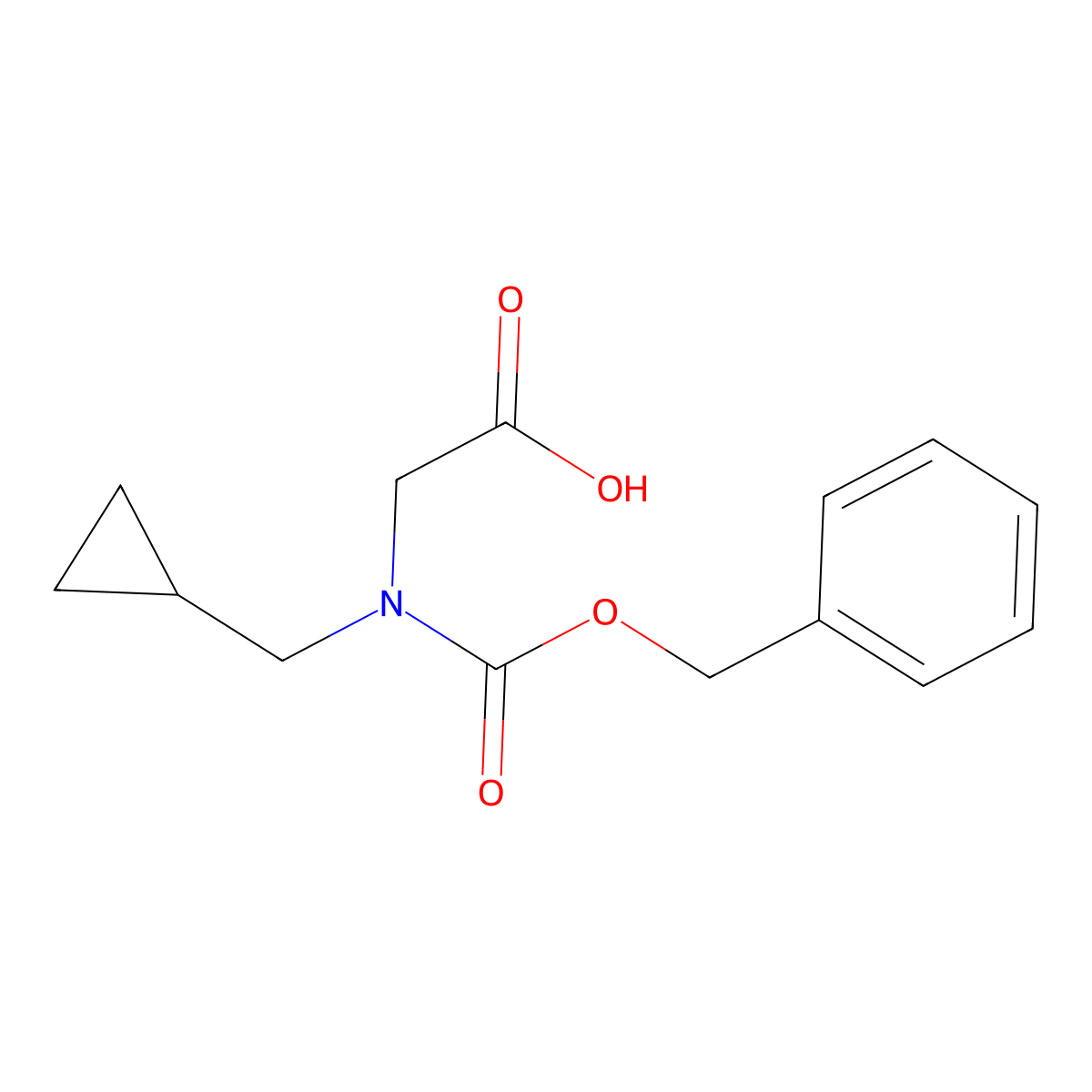 2-{[(Benzyloxy)carbonyl](cyclopropylmethyl)amino}acetic acid molecular structure, CAS 1156284-95-5