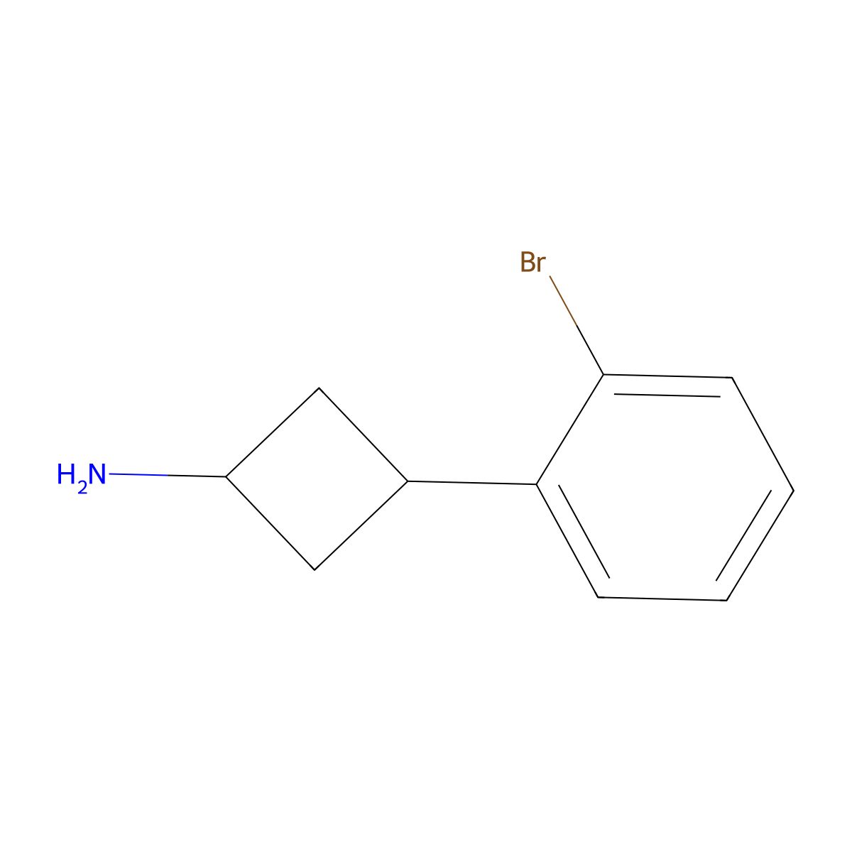 3-(2-Bromophenyl)cyclobutan-1-amine molecular structure, CAS 1156289-16-5