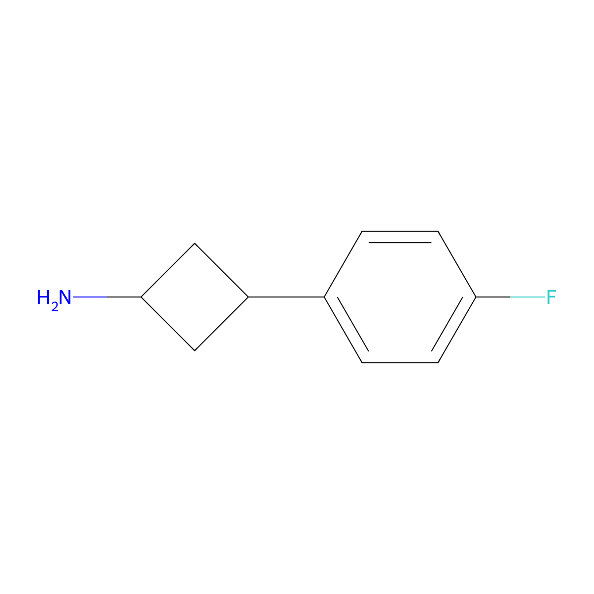 3-(4-Fluorophenyl)cyclobutan-1-amine molecular structure, CAS 1156295-31-6