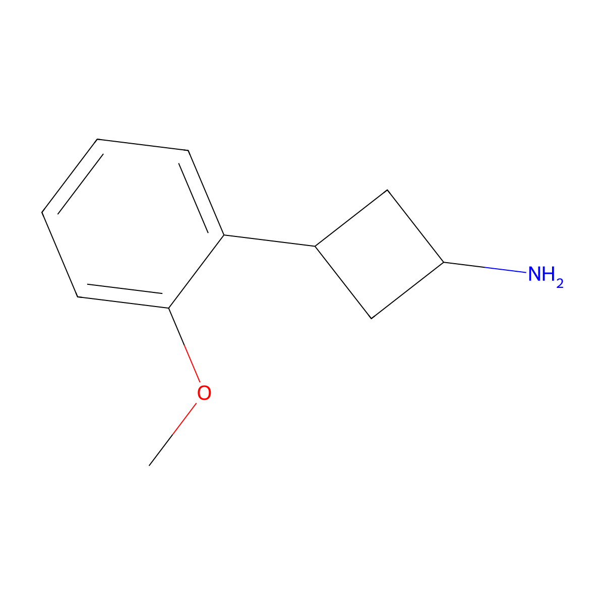3-(2-Methoxyphenyl)cyclobutan-1-amine molecular structure, CAS 1156295-65-6