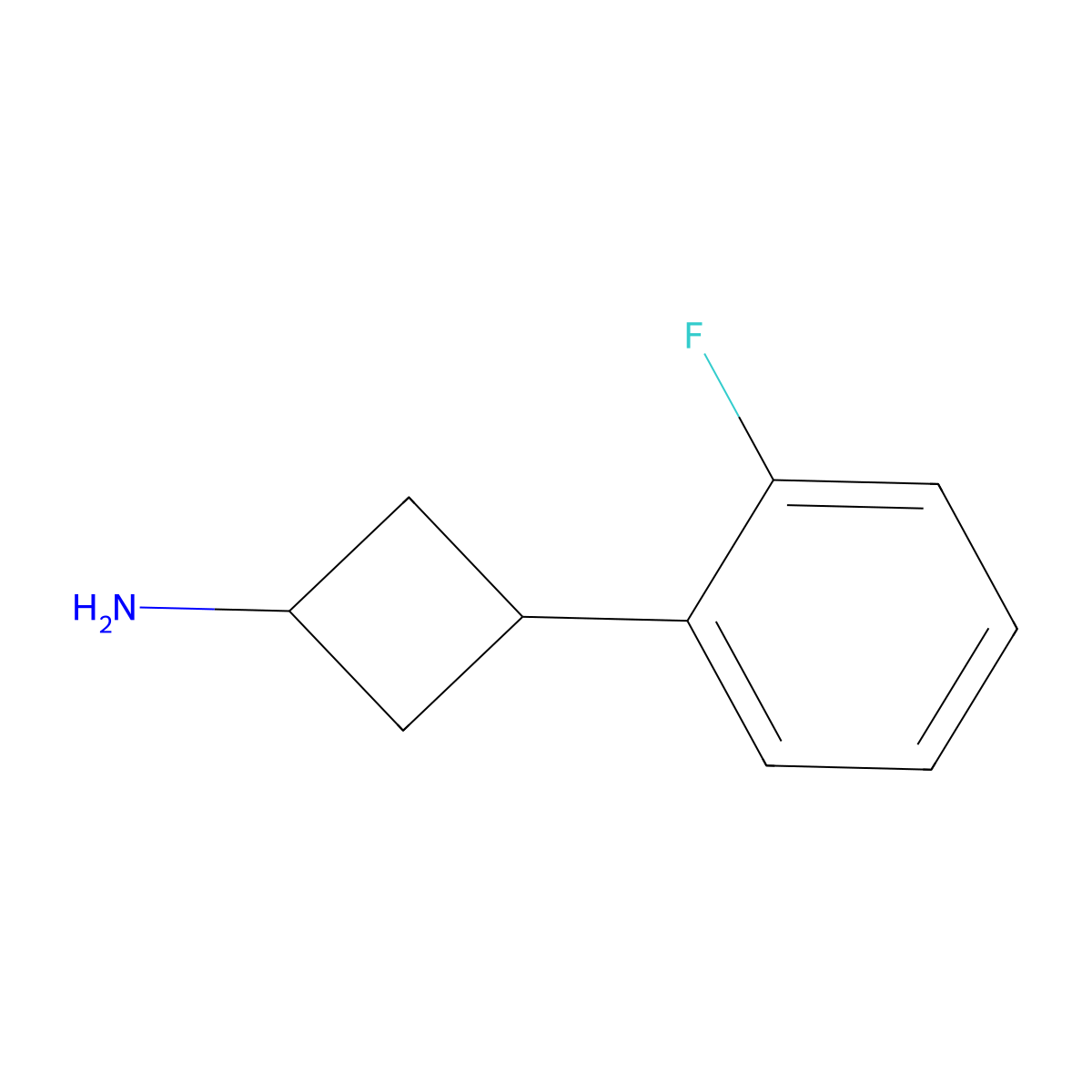 3-(2-Fluorophenyl)cyclobutan-1-amine molecular structure, CAS 1156296-09-1