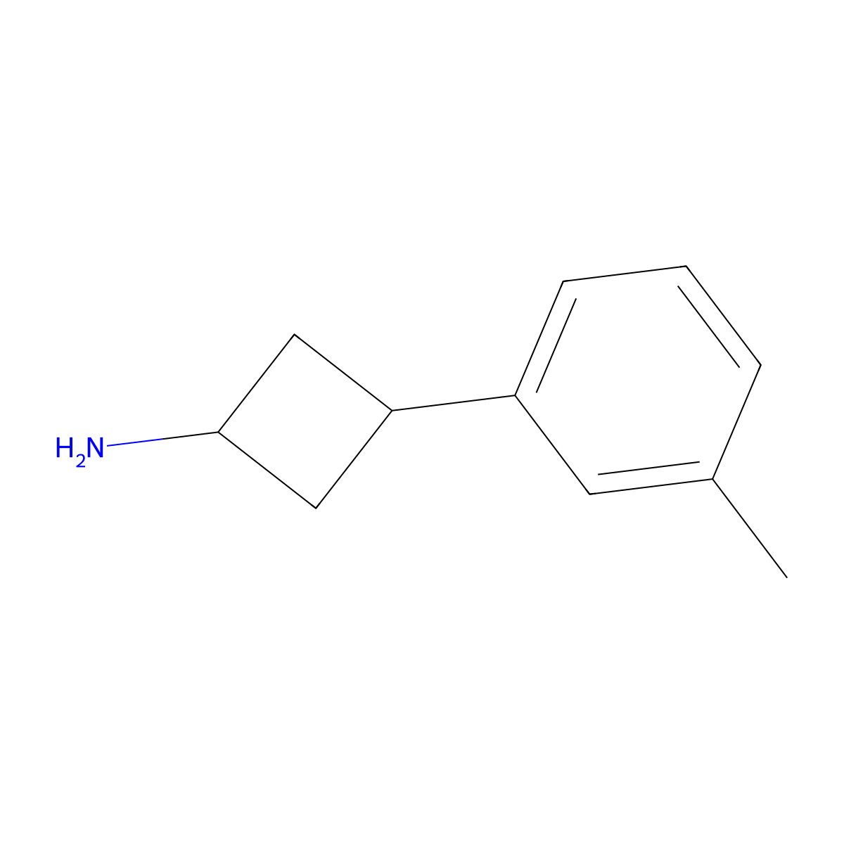 3-(3-Methylphenyl)cyclobutan-1-amine molecular structure, CAS 1156296-47-7