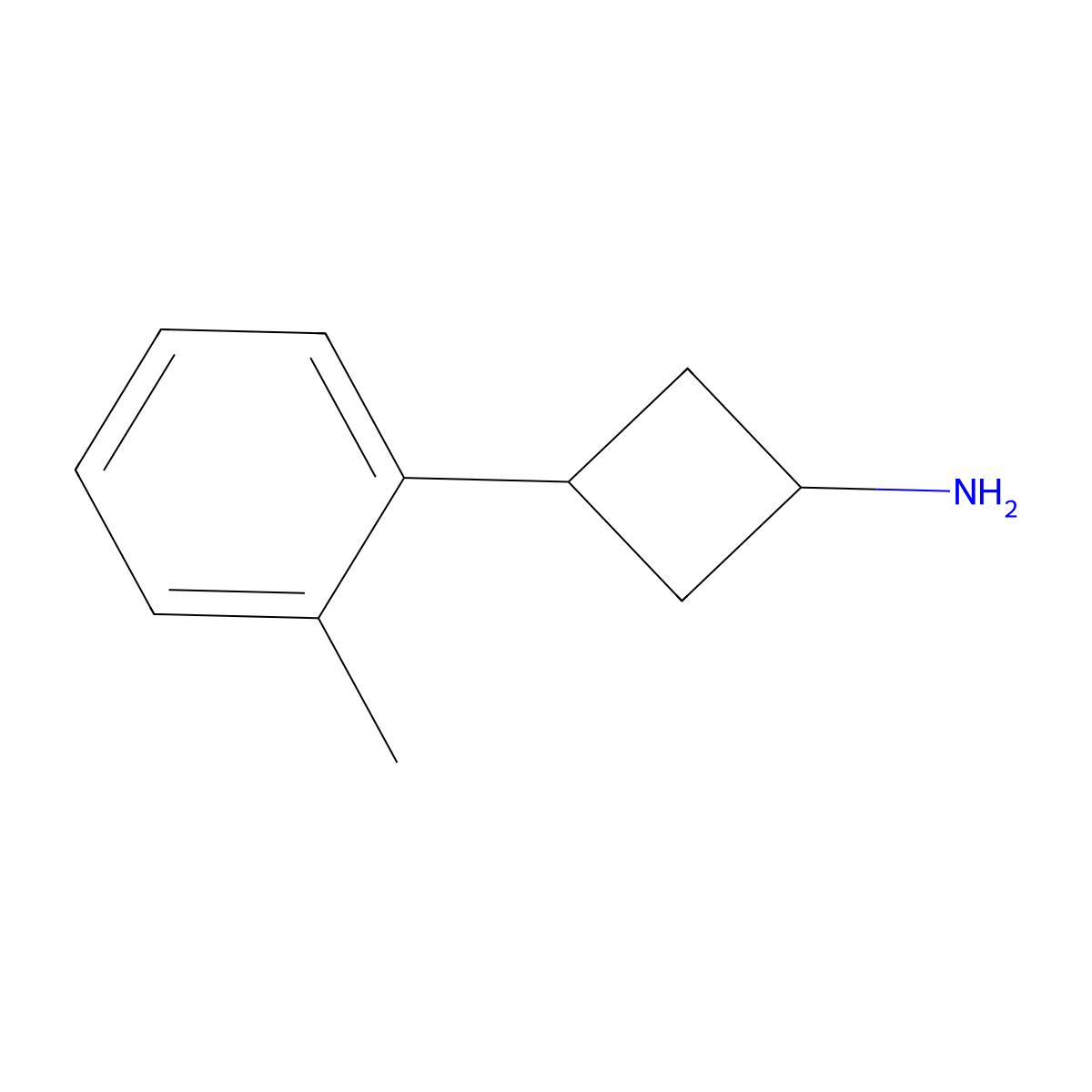 3-(2-Methylphenyl)cyclobutan-1-amine molecular structure, CAS 1156296-50-2
