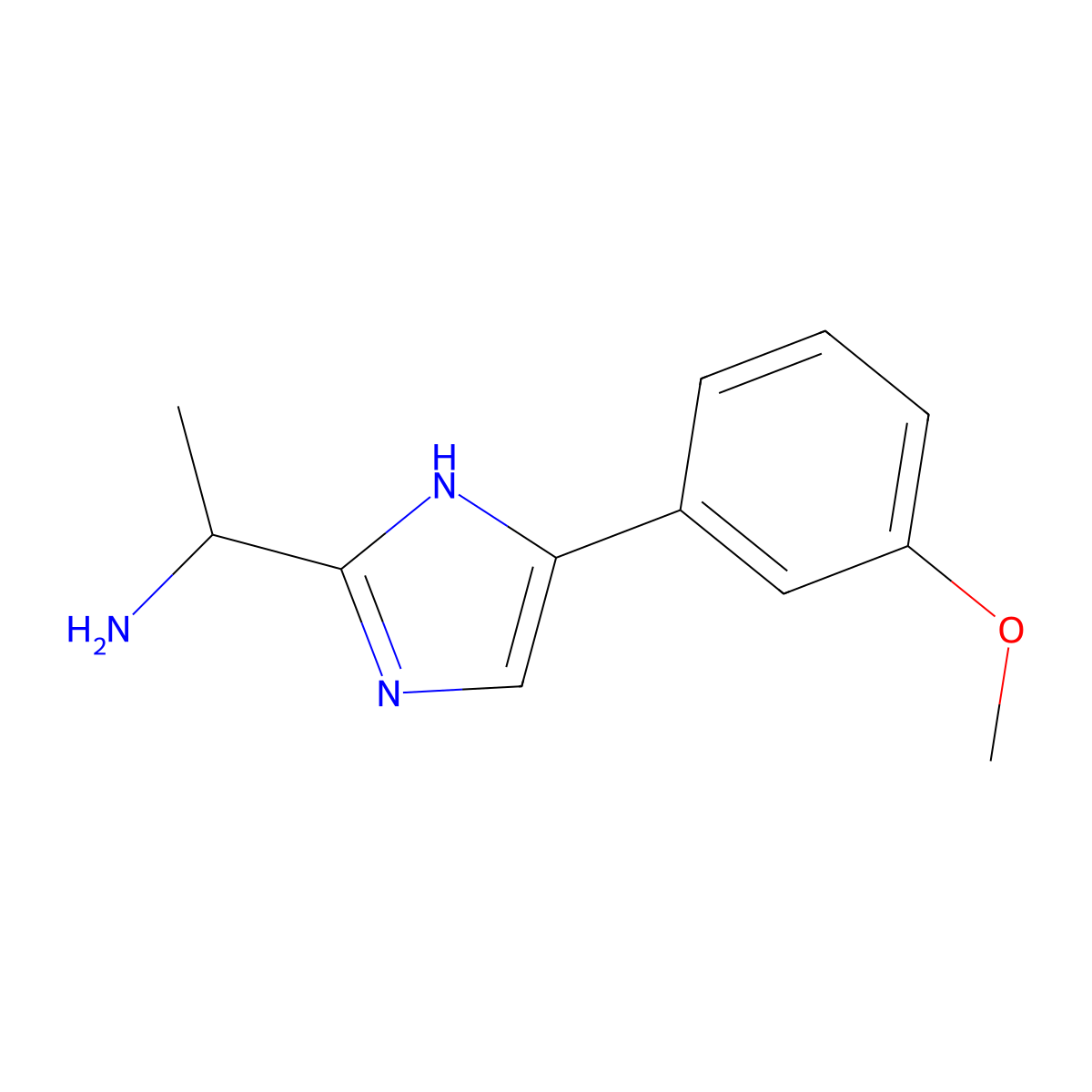 1-(5-(3-Methoxyphenyl)-1H-imidazol-2-yl)ethan-1-amine molecular structure, CAS 1156299-51-2