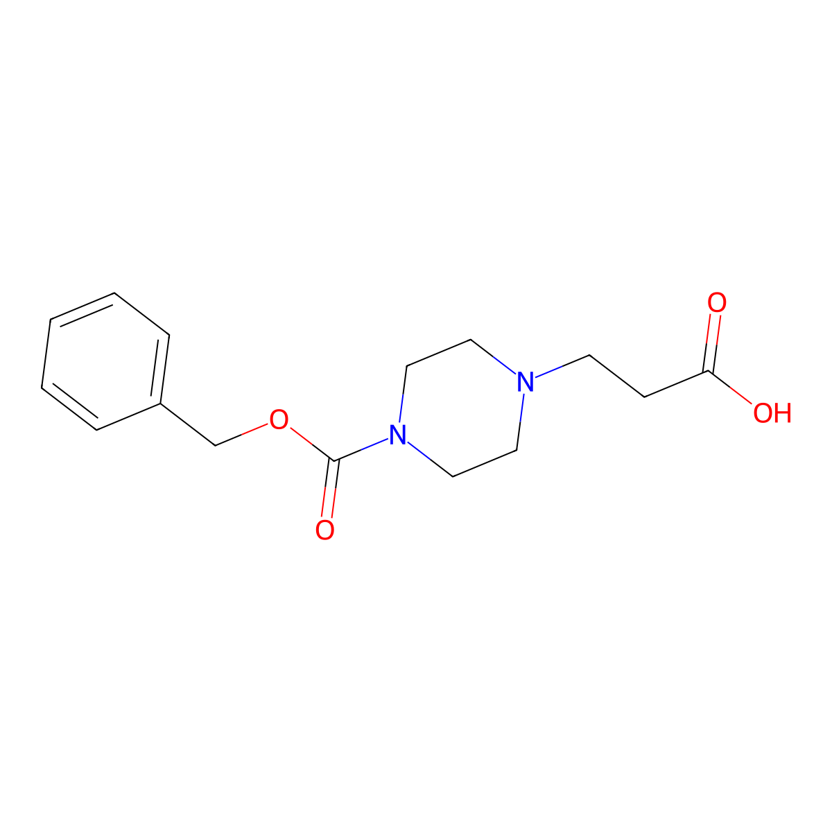 3-(4-((Benzyloxy)carbonyl)piperazin-1-yl)propanoic acid molecular structure, CAS 1156305-81-5