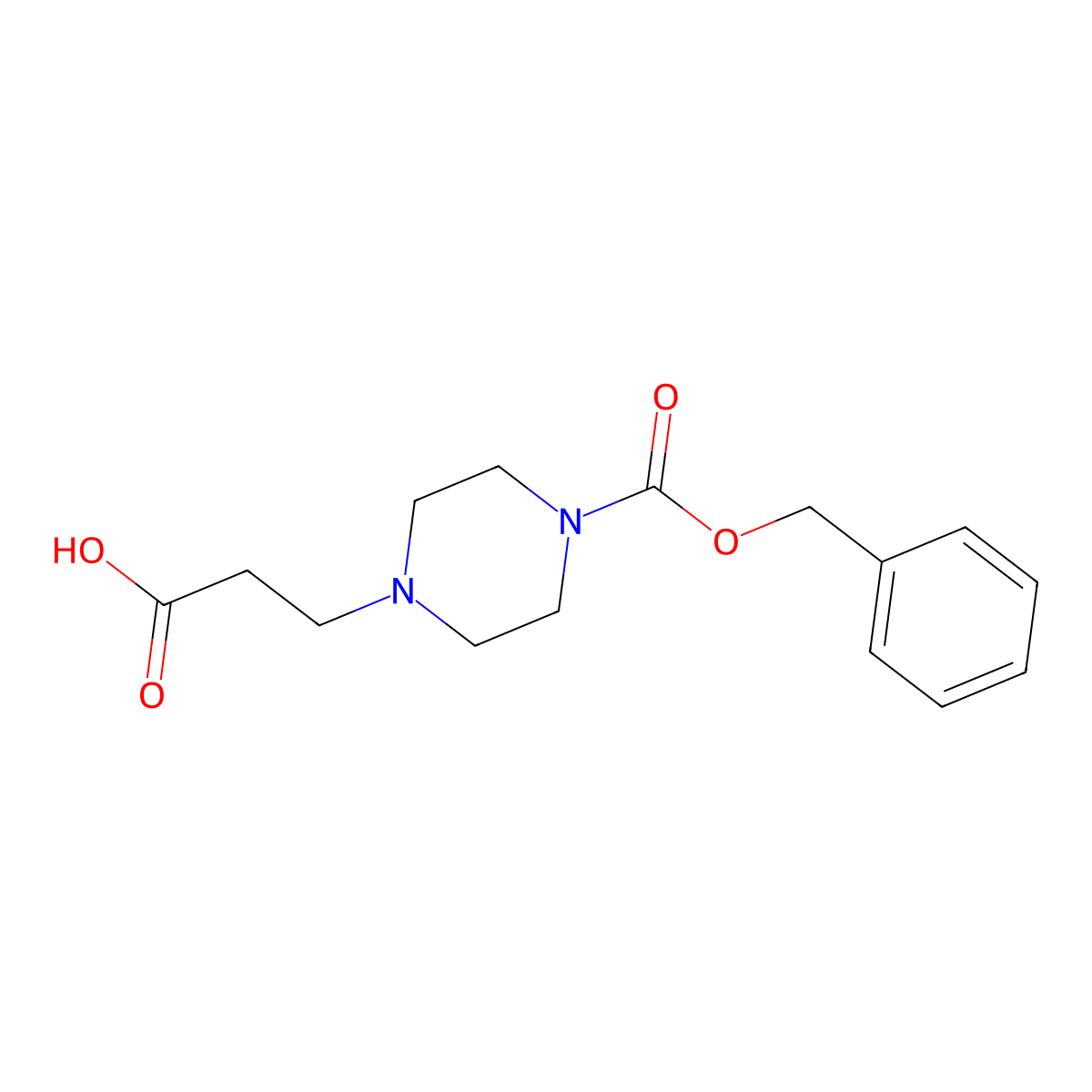 3-(4-((Benzyloxy)carbonyl)piperazin-1-yl)propanoic acid molecular structure, CAS 1156305-81-5